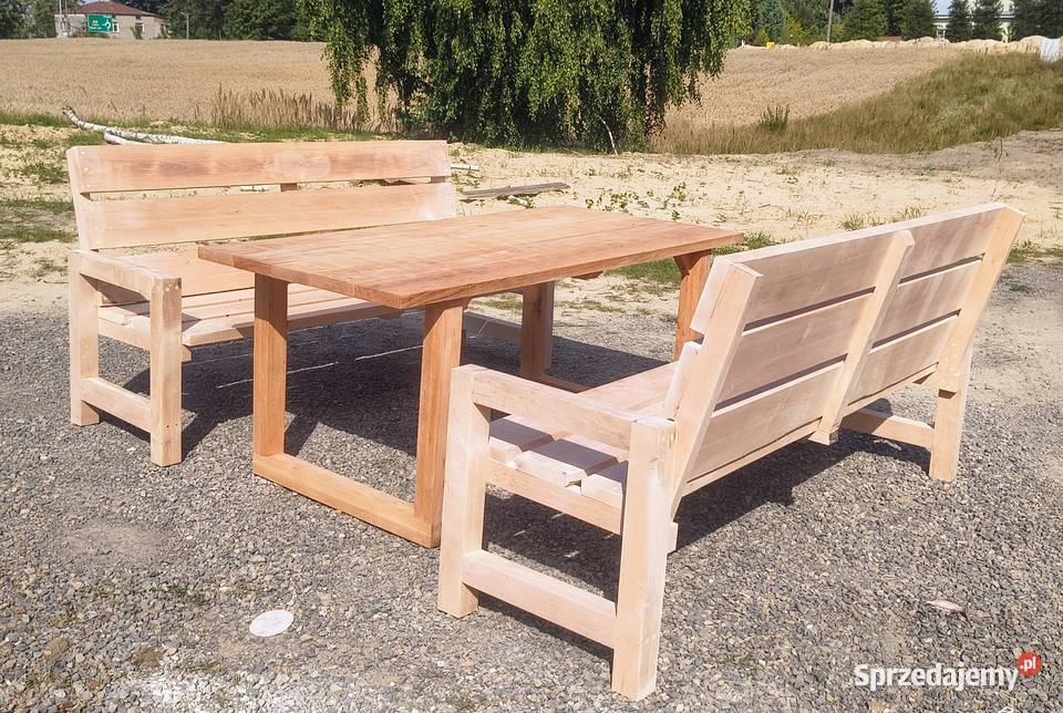 Zestaw mebli ogrodowych z olchy Godów