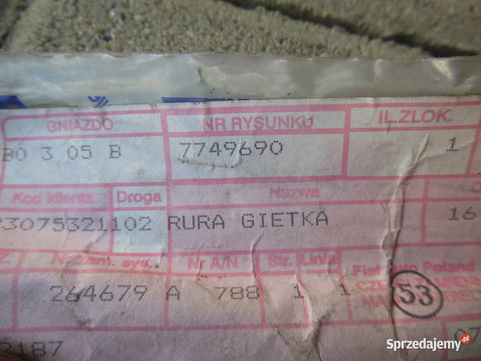 7749690 PRZEWÓD PODCIŚNIENIA FIAT osobowe Kozy