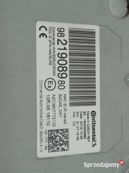 RADIO 9821908980 Opel Crossland I 20172024