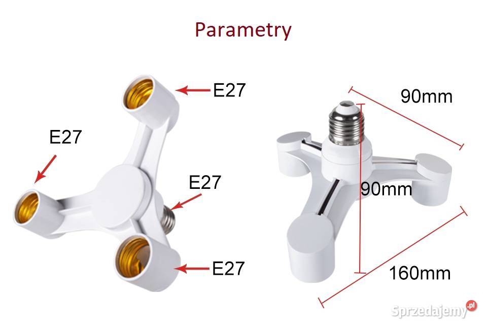 Oprawka Adapter Rozdzielacz Na 3 Żarówki E27 łódzkie Sieradz