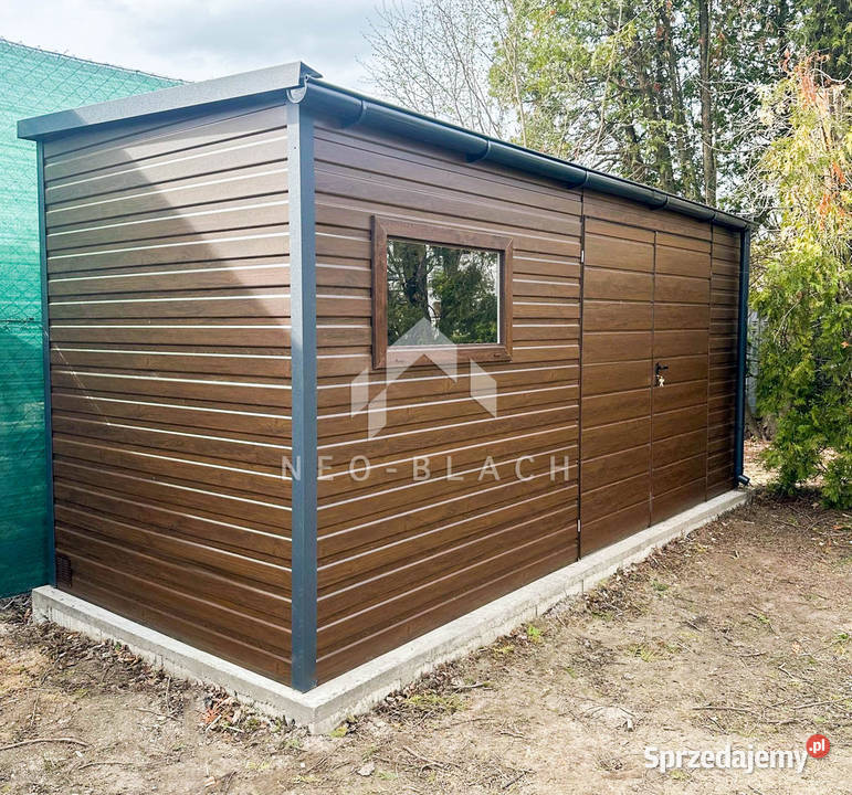 Schowek Domek Ogrodowy 5x2m Brama Dwuskrzydłowa