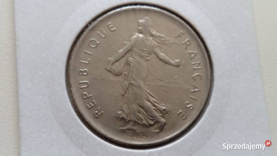 Moneta 5 franków 1971 r Mosina