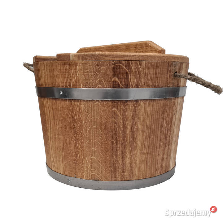 Wiadro beczka drewniana dębowa na witki do sauny Pozostałe małopolskie Skawina sprzedam