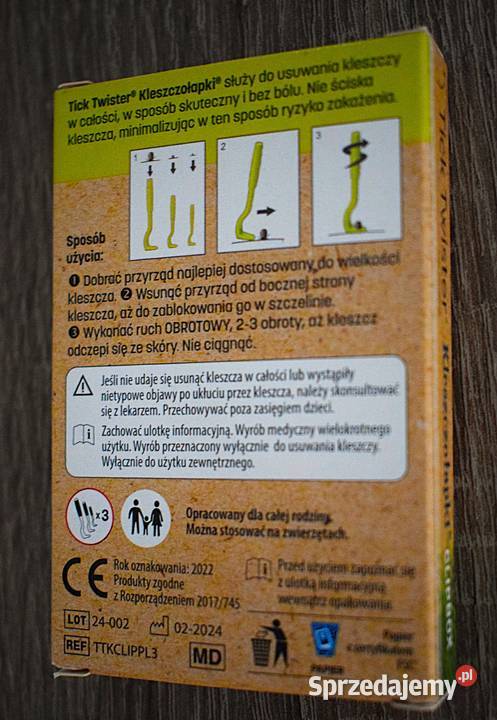 Kleszczołapki haczyki do usuwania kleszcza 3 Chełmno