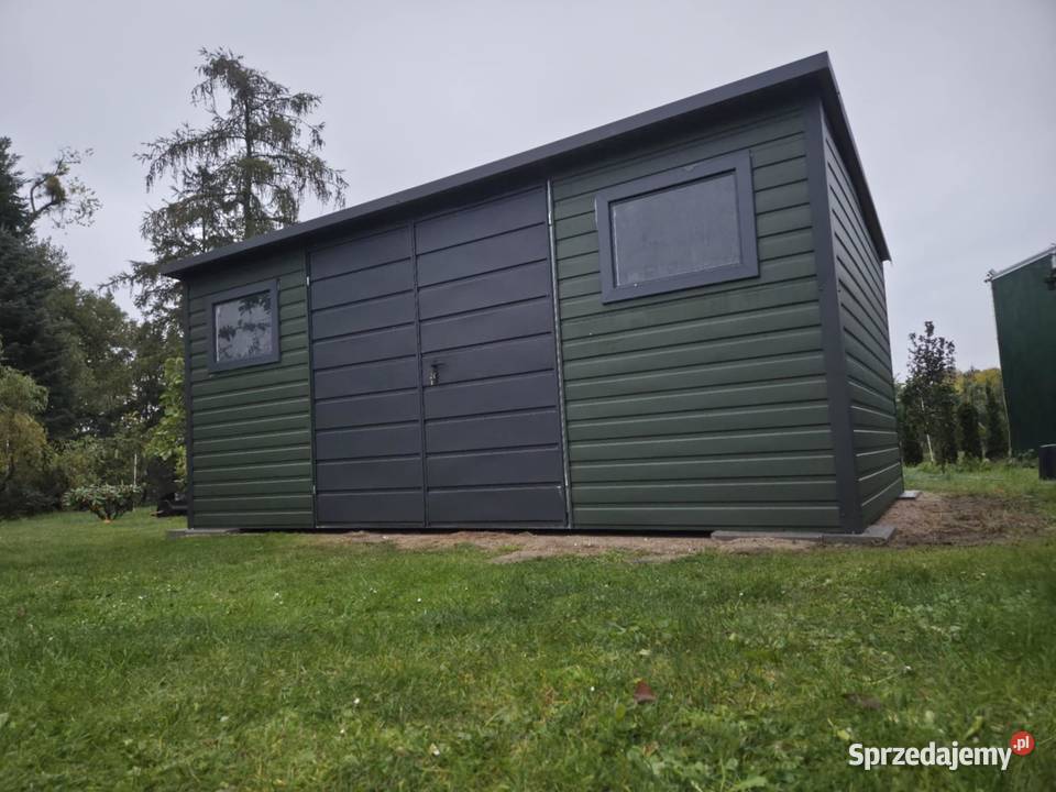 SCHOWEK DOMEK OGRODOWY 6x4m brama 2x okno Opole