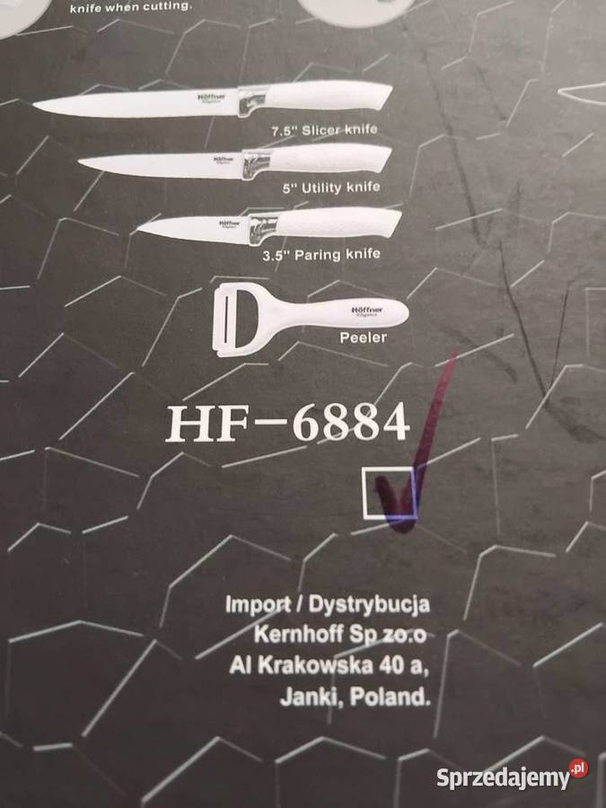 Zestaw noży kuchennych Dom i Ogród