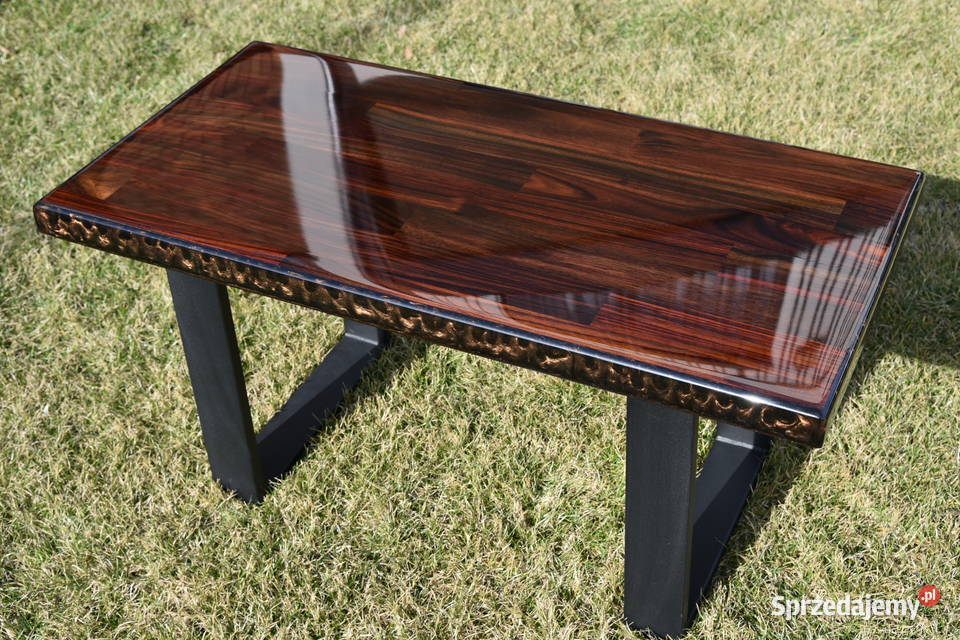 Stolik kawowy palisander coffee table epoxy Swarzędz