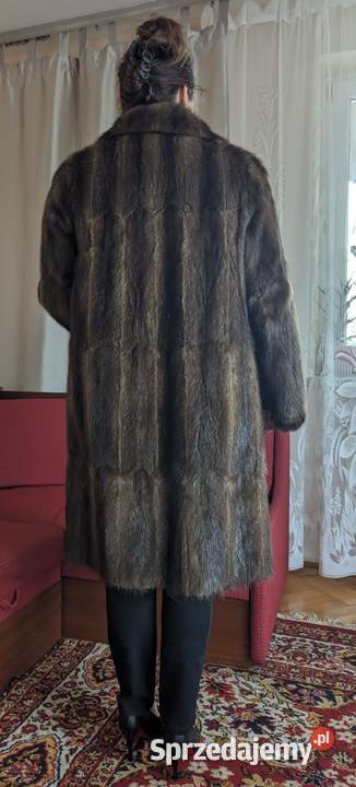 Futro naturalne vintage z piżmaka LXL Bez wzoru Lublin