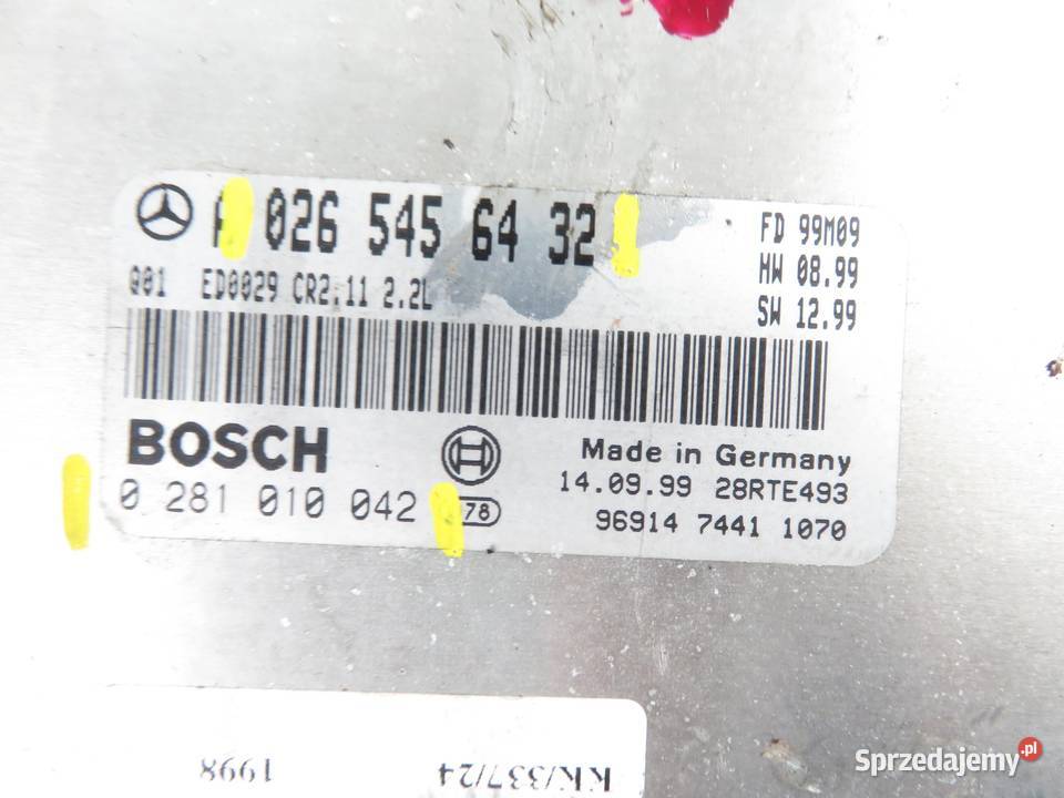STEROWNIK MERCEDES E W210 E 200 CDI 0265456432 Komputery sprzedam