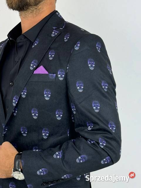 GIOVANNI PERA Marynarka męska D631 czarna w Ostrów Wielkopolski