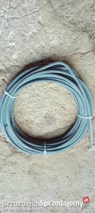 Lina stalowa fi 10miękka 8 zwojowa 25 metrów Hłudno