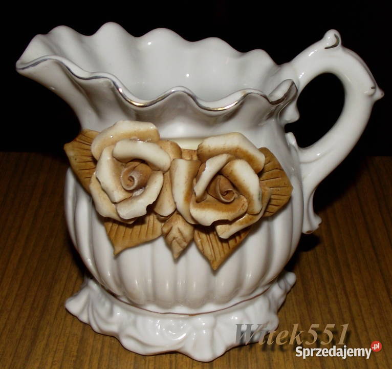 Porcelanowy Kolorowy Błyszczący DZBANEK Z podkarpackie Stalowa Wola