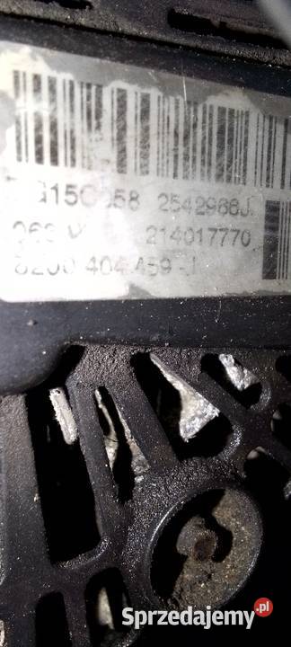 Alternator Renault Espace 20 T Rok produkcji 2005 lubelskie Hrubieszów sprzedam