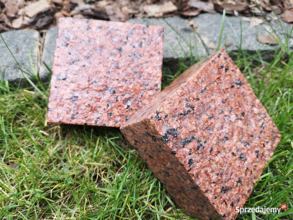 MEGA WYPRZEDAŻ CZERWONA kostka granitowa cięta Marki