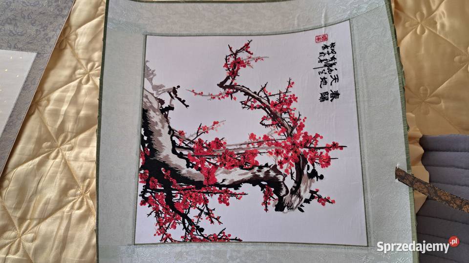 zwój oryginalny wyszywany chiński wzór Antyki