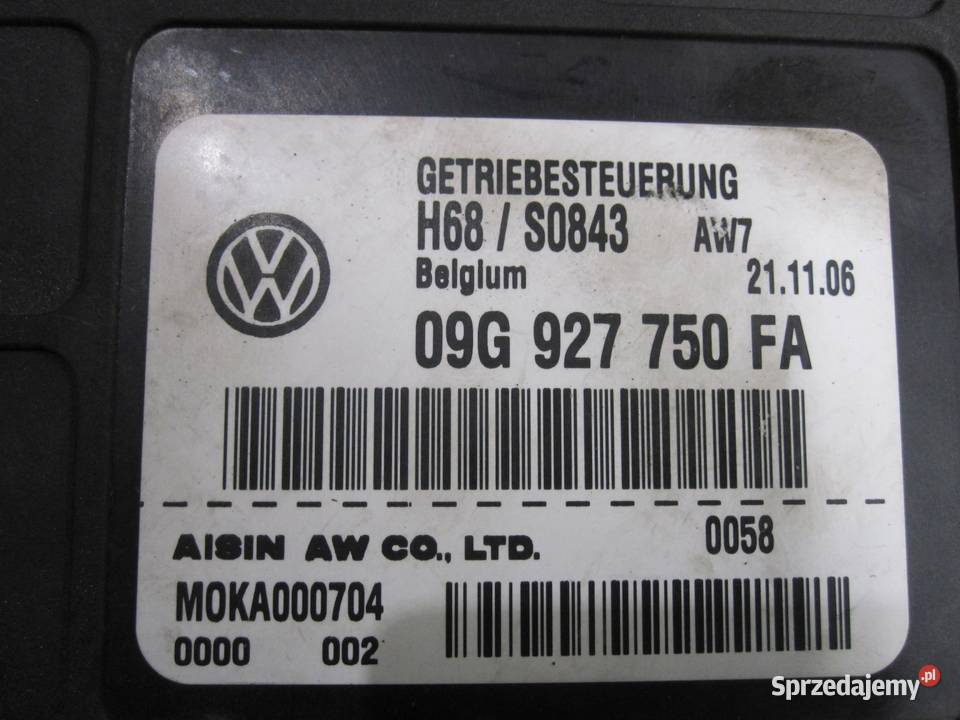 VW GOLF V 07r 16 FSI komputer sterownik skrzyni Kielce