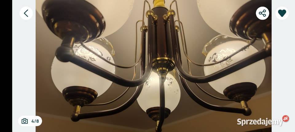 Żyrandol i kinkiet vintage Łódź sprzedam