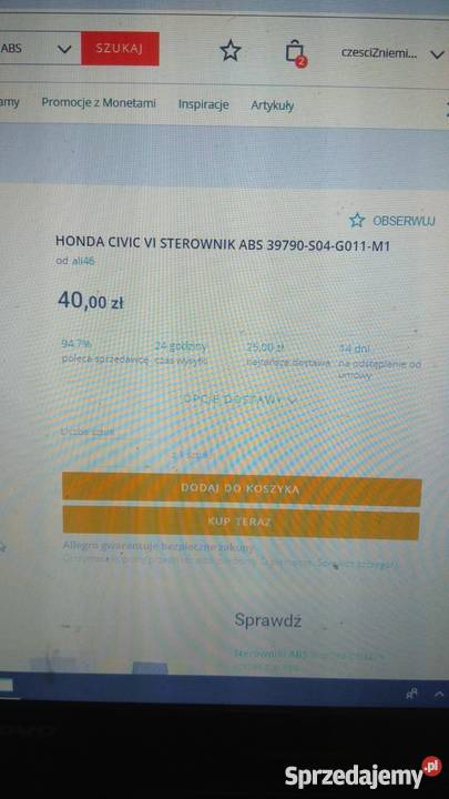 Komputer Citroen PEUGEOT 9624537880 Margonin