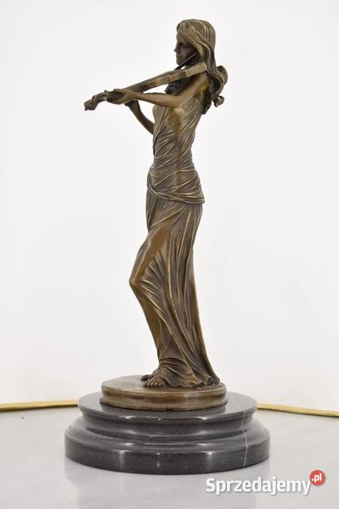 Kobieta ze Skrzypcami Skrzypaczka Figura z Brązu Kraków