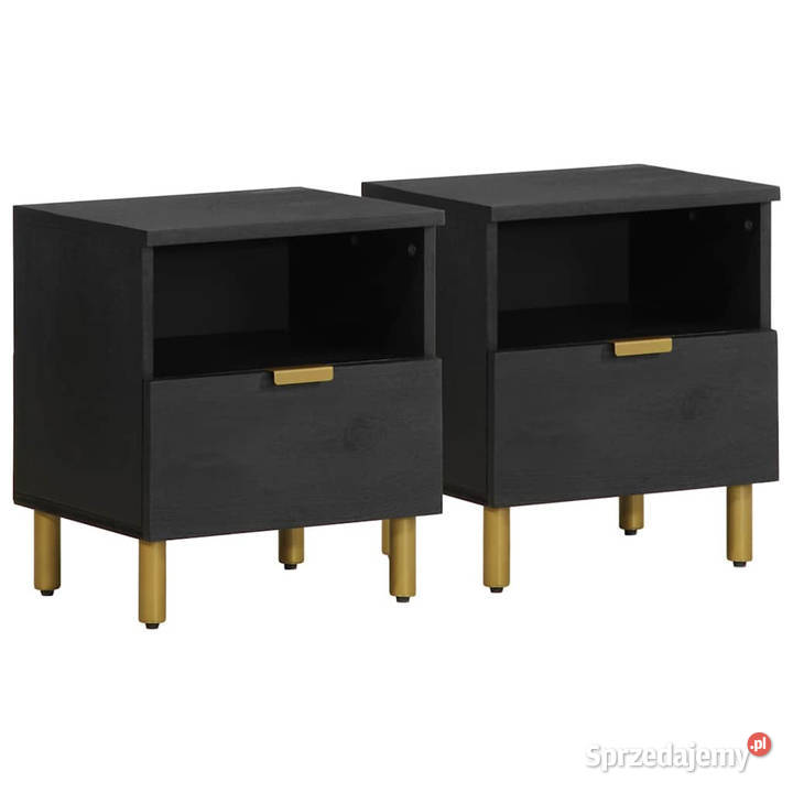 Szafka nocna czarna 40x33x46 materiał Warszawa