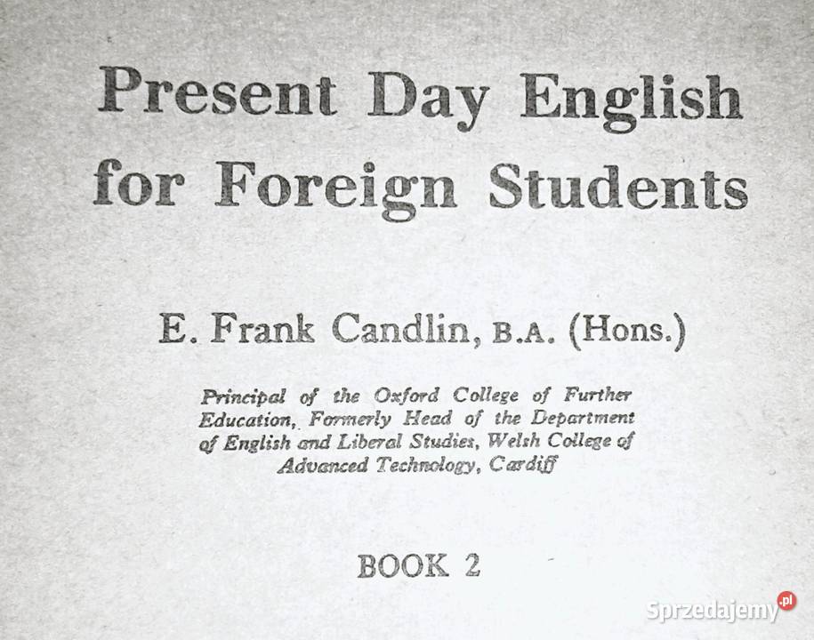 Present day English for foreign students Book 2 Pozostałe Chełm