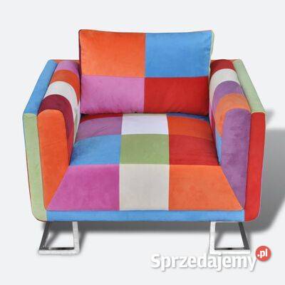 vidaXL Fotel w formie kostki z chromowaną Warszawa