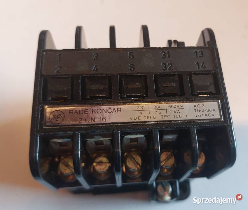 2 cn 16 Stycznik Rade Koncar 2cn16 cewka 380V