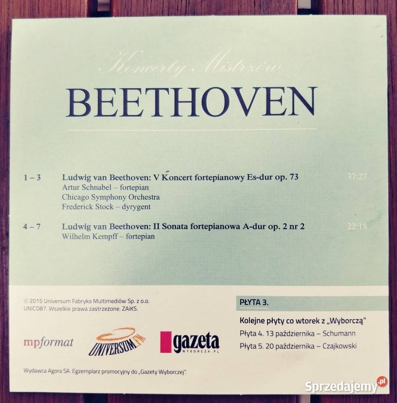 CD Koncerty Mistrzów Beethoven mazowieckie Milanówek sprzedam