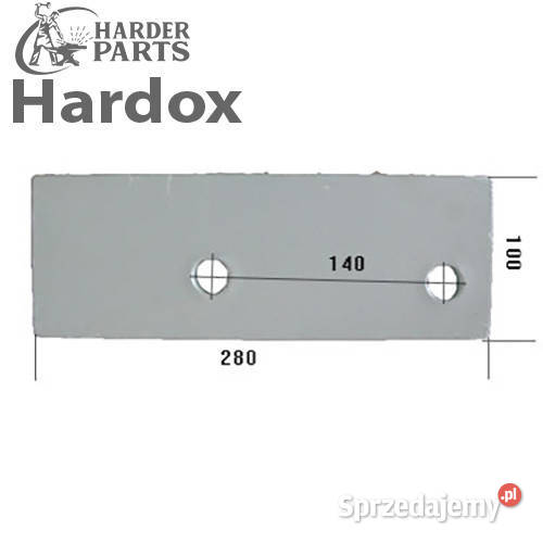 Płoza krótka HARDOX 123159L części do pługa nieuszkodzony Suwałki