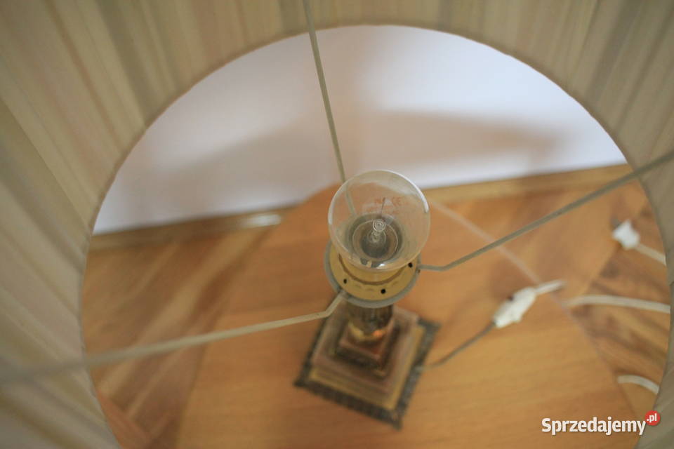 Piękne lampa stołowa klasyczna bogate zdobienie śląskie Pszczyna