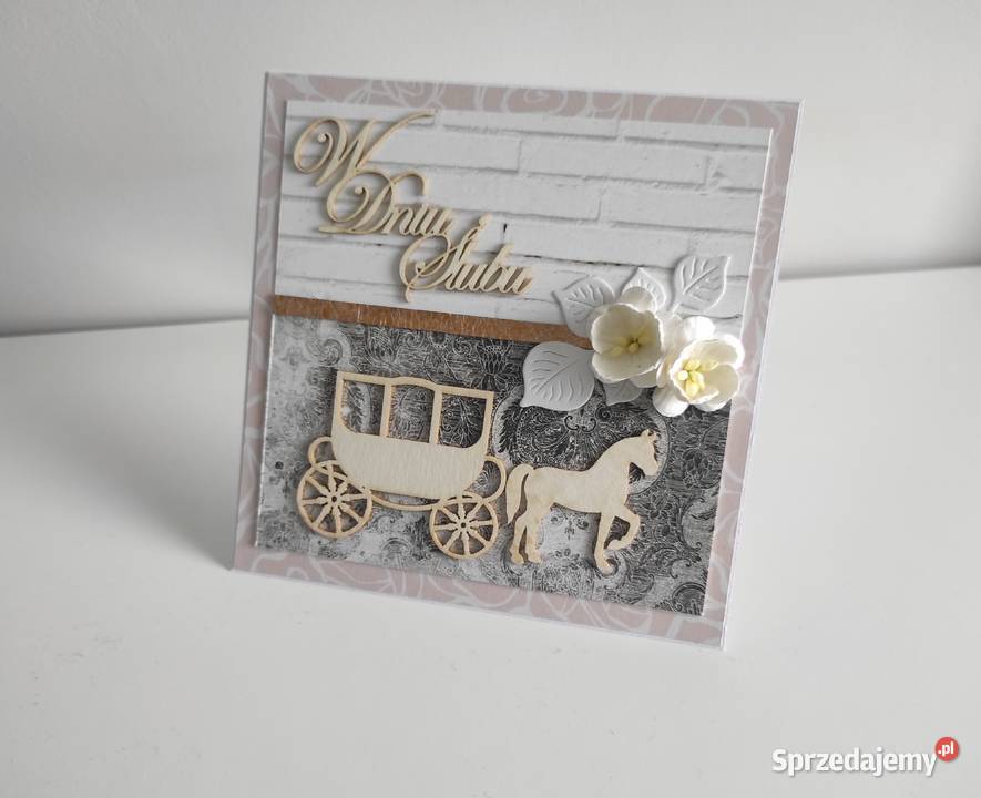 Kartka na Ślub ręcznie robiona handmade łódzkie sprzedam
