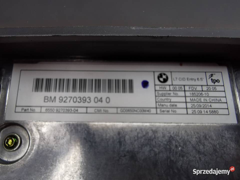 Wyświetlacz ekran radia navigacja bmw f30 f31 BM osobowe wielkopolskie Sieraków