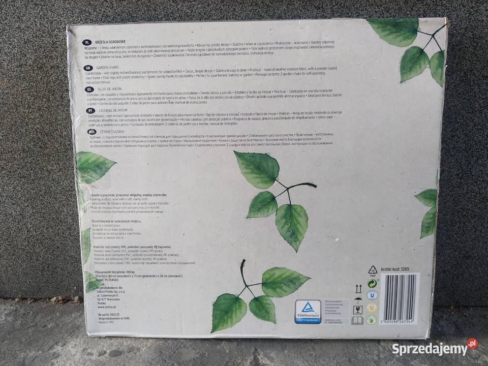 NAJTANIEJ Krzesła 2 Krzesło Ogrodowe śląskie Zabrze