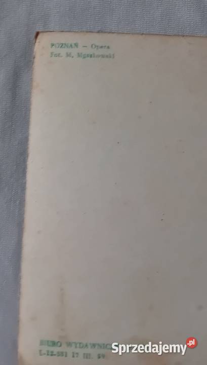 Pocztówka Poznań opera Ruch PTTK 1959 r Koźminek