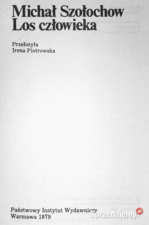Los człowieka Michaił Szołochow Chełm