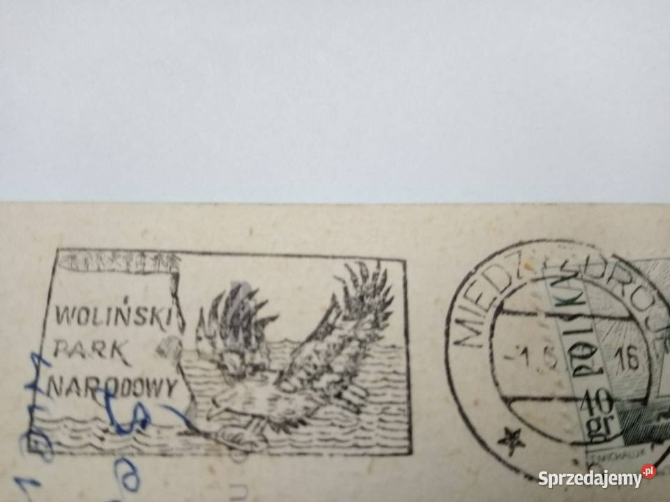 Pocztówka Międzyzdroje 1962r Znaczek śląskie