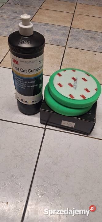 ZestawPasta 3M biały korek 2pady polerskie 3M
