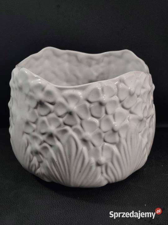 Duża Osłonka Ceramiczna Hortensja 3D Poddębice