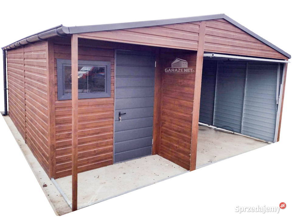 GARAŻ BLASZANY 5m x 6m DWUSPAD BRAMA UCHYLNA pomorskie