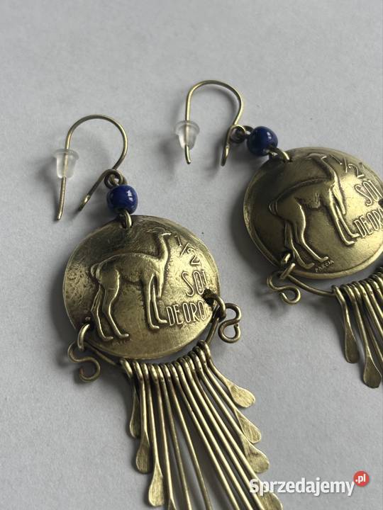 Kolczyki peruwiańskie mosiądz
