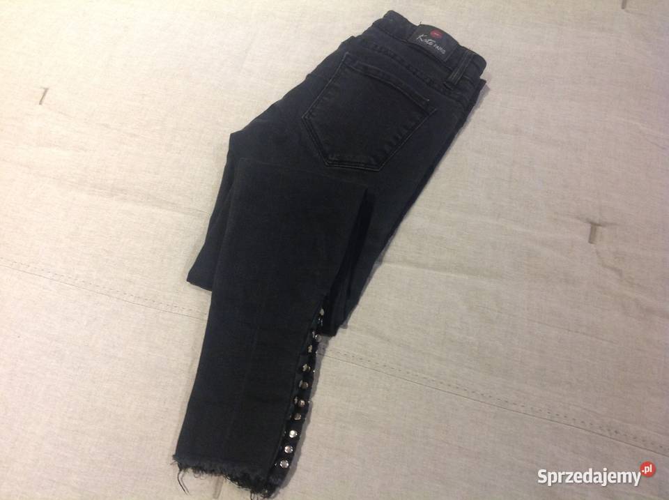 Spodnie Jeans Damskie Kate Paris r XS Czarne Rozmiar 34(XS) Nowa Sól