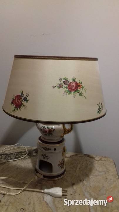 stylowa lampa stojąca porcelana