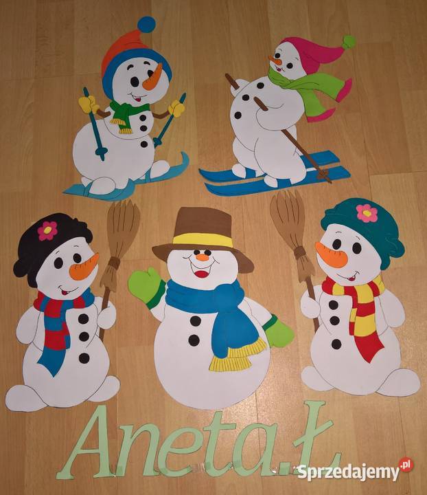 Dekoracje zimowe dwustronne okienne z brystolu Pozostałe mazowieckie Garwolin sprzedam