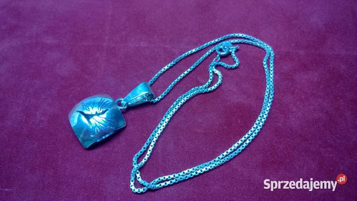 srebrny łańcuszek z wisiorkiem 0116 Warszawa