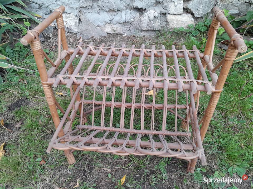 Gazetownik pleciony wiklinowy wiklina używany do Dąbrowa Górnicza sprzedam