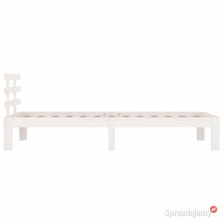 Rama łóżka biała lite drewno sosnowe 100 x 200