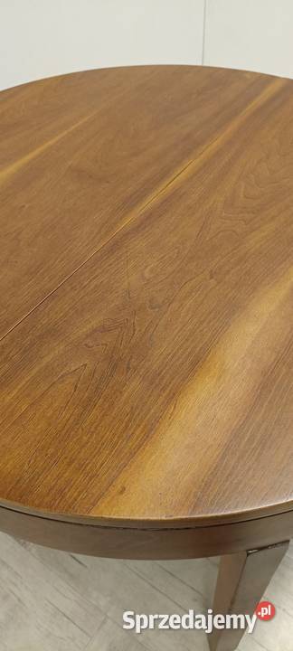 stół okrągly PRL vintage fornir orzech do salonu łódzkie Radomsko