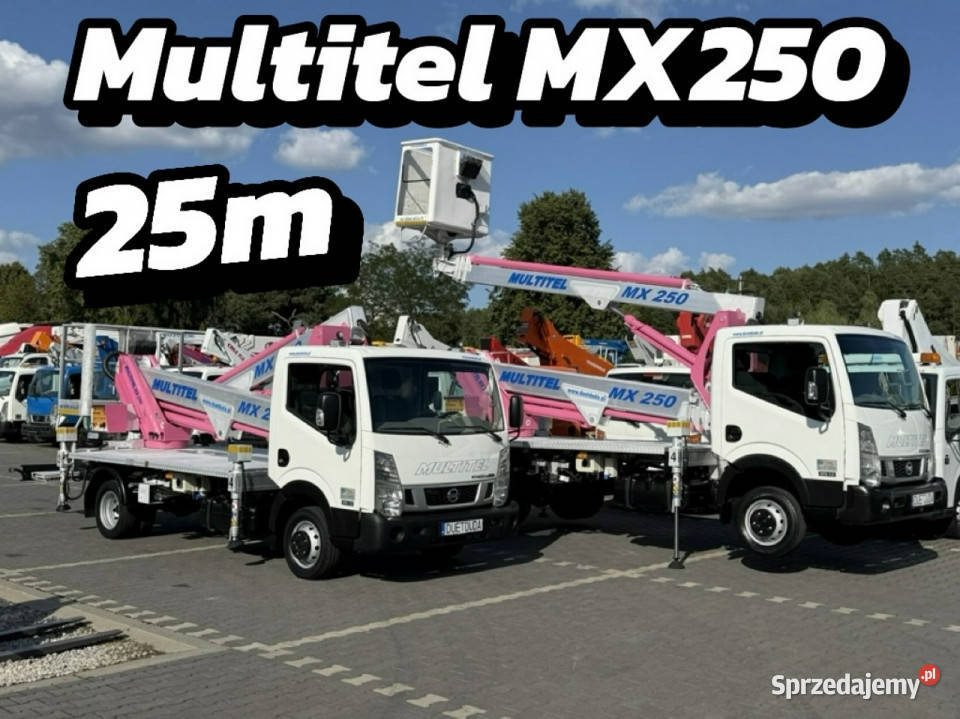 Nissan Cabstar Podnośnik Koszowy Zwyżka Multitel elektryczne szyby Widełki