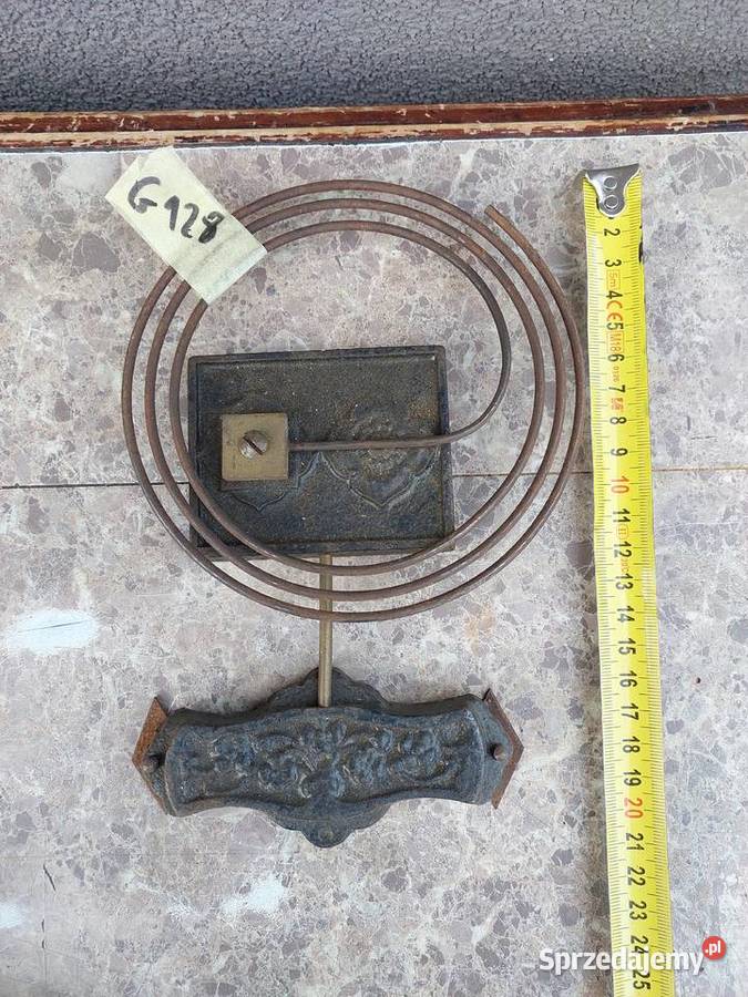 G128 Gong starego zegara ściennego spiralny pomorskie Tczew