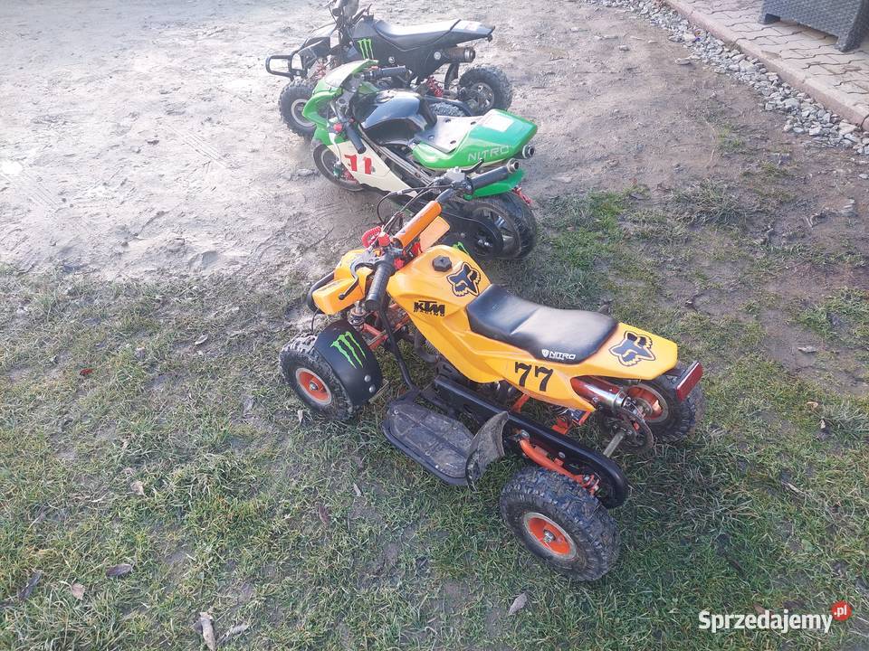 Pakiet 3 pocket bike quad 50 ścigacz 50 dzieci Mszana Dolna